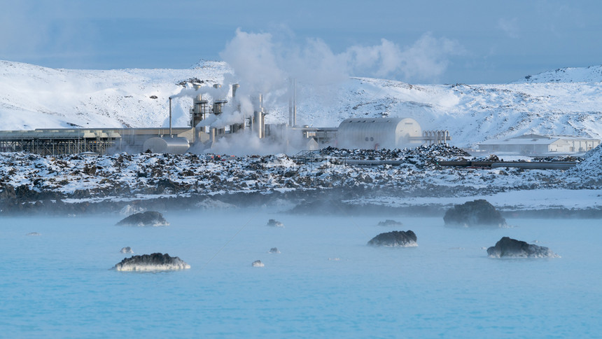 环境活力绿色能源冬季Grindavik地热电厂冰岛植物图片