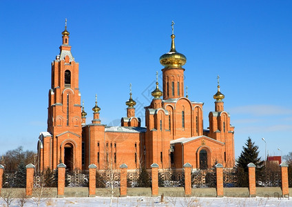 建筑学俄罗斯在北高加索米诺涅沃迪市的俄罗斯教堂会场景城市图片