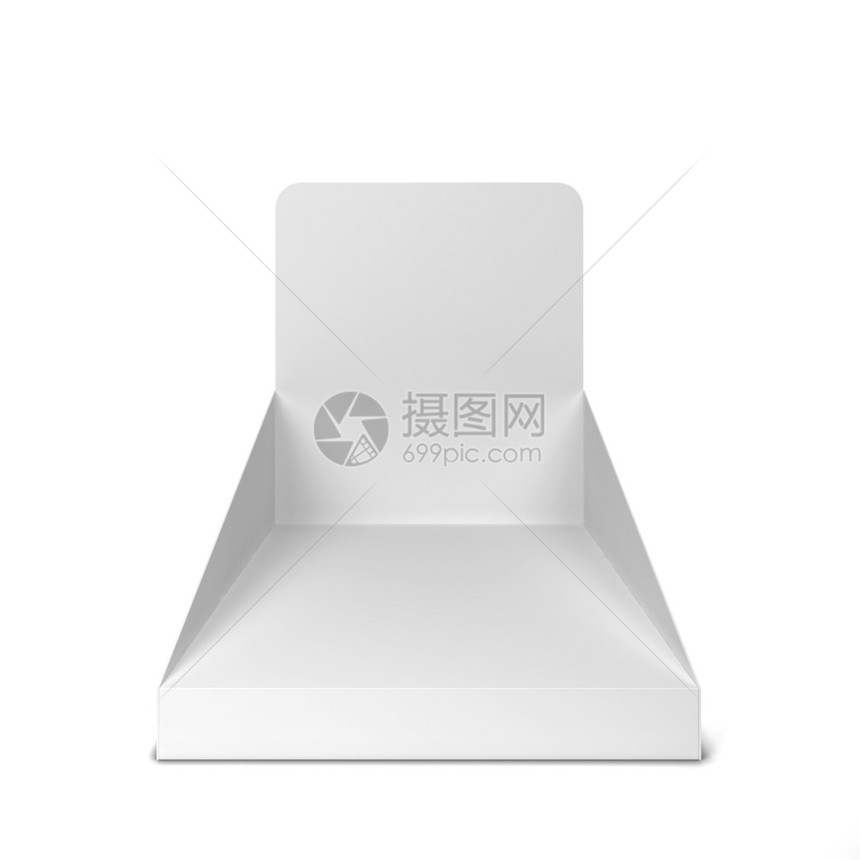 白色的纸以背景隔离的产品显示3d插图持有者图片