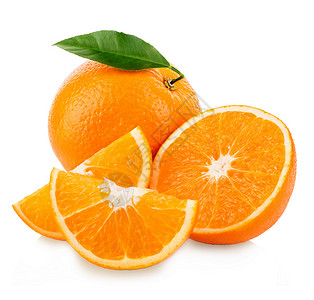 白底孤立的橙色果实茶点剪裁柑橘图片