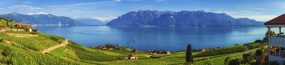 风景山湖拉沃地区白天全景瑞士沃州拉地区全景瑞士沃州图片
