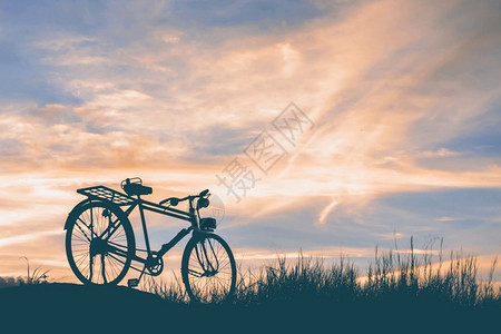 脚踏车的美丽轮盘廓阳光丰富多彩的图片