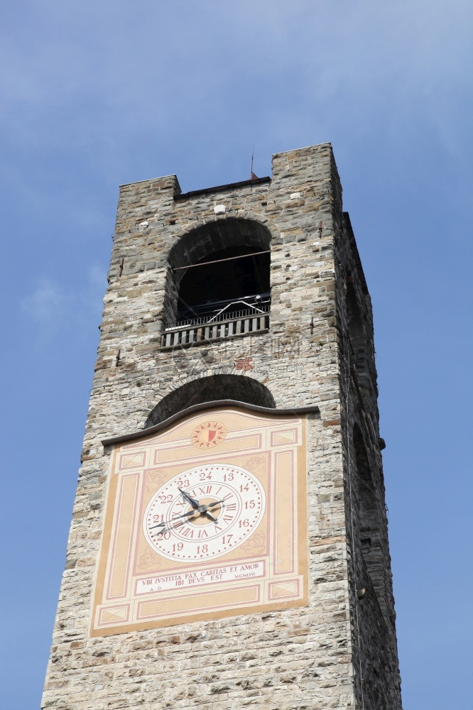 旅游意大利Bergamo公民塔城市伦巴第图片