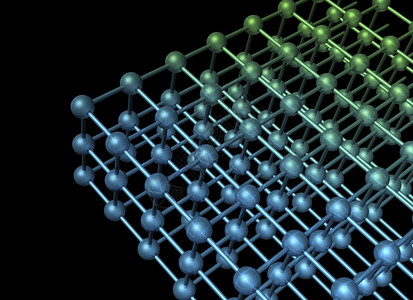 绑定纳米技术颗粒3D结构内有原子和底暗装束的纳米技术粒子三维结构黑暗的目水晶设计图片