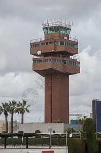 空气巴塞罗那机场控制塔的交通建筑学图片