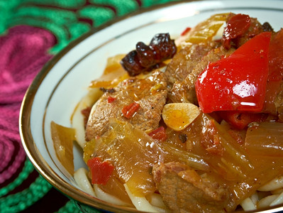 文化东方乌兹别克汤拉格曼乌兹别克美食吃牛肉图片