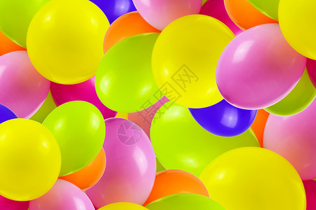 多彩党混合气球的背景有色丰富多彩的喜悦图片
