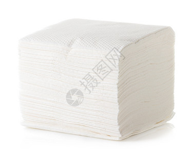 折叠手帕孤立的白色方形酒吧餐巾白色的图片