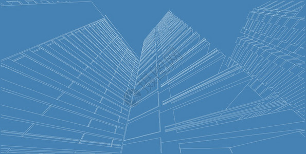 城市建筑抽象线条科技背景图片