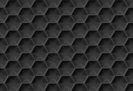 3d提供无缝现代黑暗六边形状图案瓷砖设计墙壁背景简单的蜂窝插图背景图片