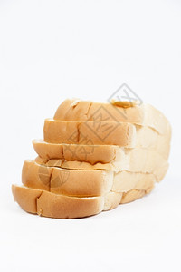 自然健康白面包覆盖的孤立背景面条上的包片午餐图片