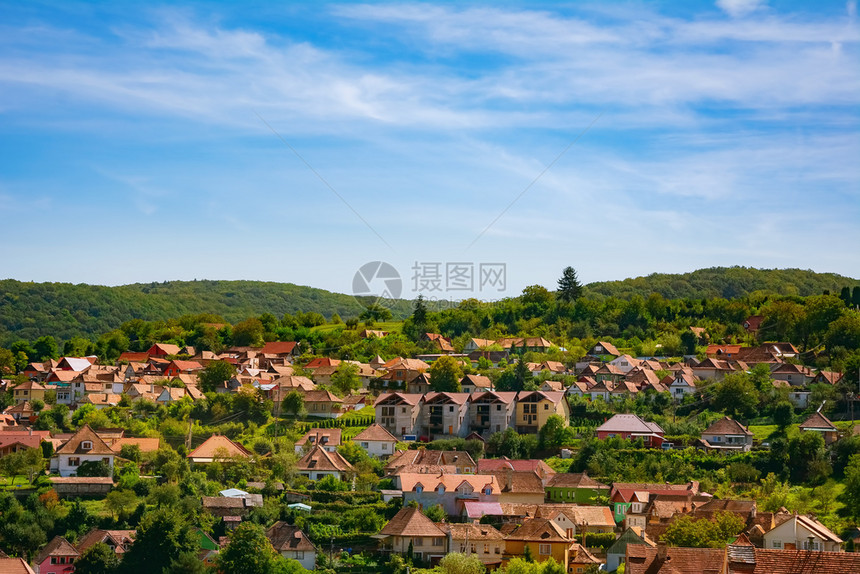 保加利亚锡吉什瓦拉市的景色锡吉什瓦拉市的景色山住宅拨号图片