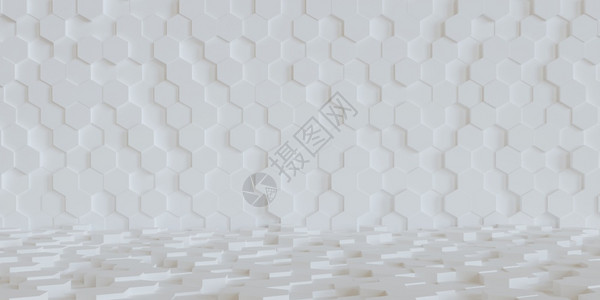 3d抽象白六边形壁纸颜色插图白的图片