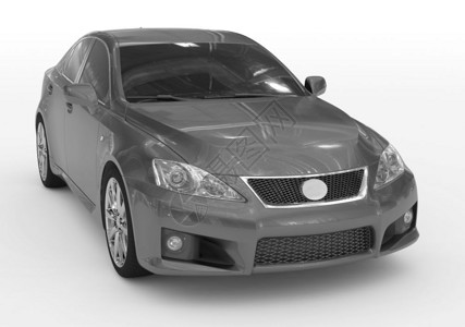 车白色的灰漆有色玻璃前右侧视图3D反光的图片