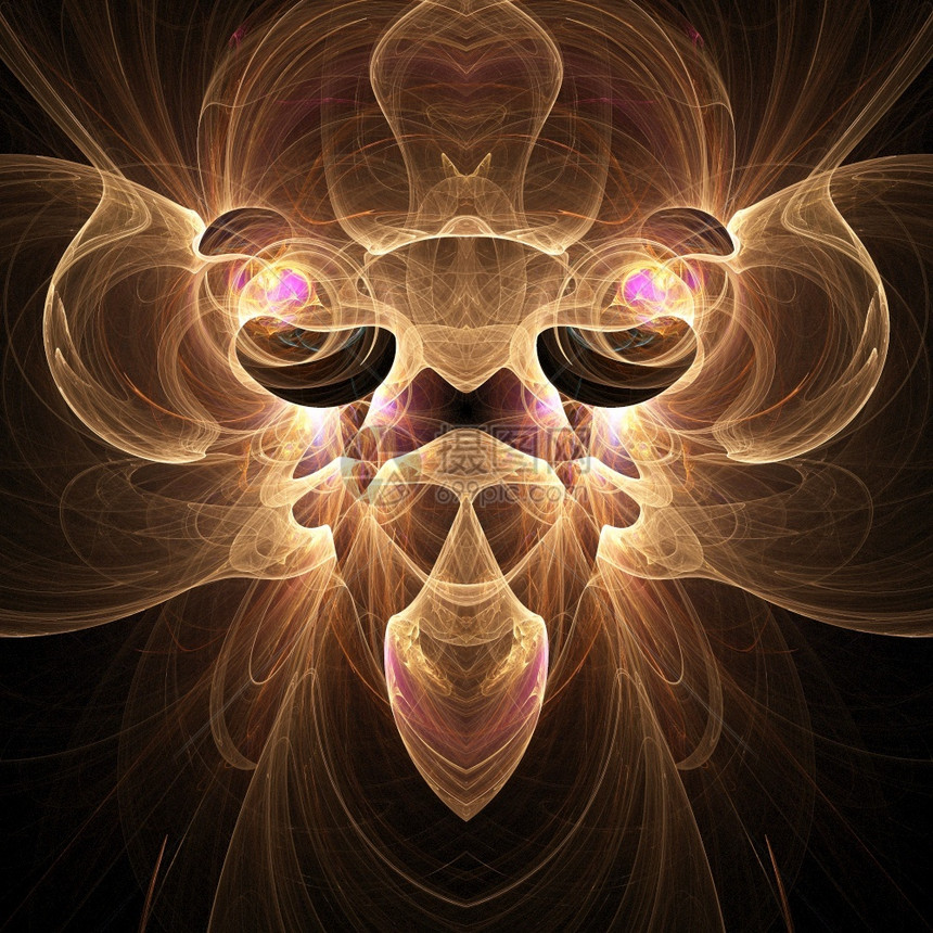 丰富多彩的螺旋迷幻分形数字可视化图片