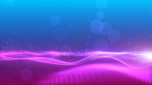 未来派数字粒子波流技术背景概念商业发光的背景图片