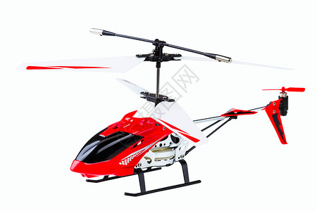 白色背景隔离的直升机无线电控制型号无线电控制型转子空气动力学航展图片