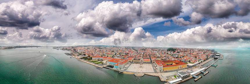 假期欧洲葡萄牙里斯本天线的全景空中观测葡萄牙图片