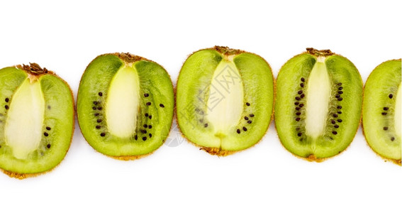 营养灰色的水果基威人排成一白背景图片