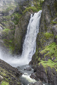 沃林弗森瀑布从2小时后走过一条步行道位于下方的北南线自然旅游户外图片