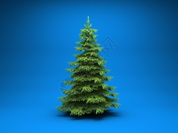 假期欢笑圣诞节树蓝色背景有阴影的圣树背景图片