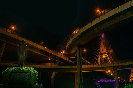 超2019年布密尔大桥又称工业环的暮光场景也称为工业环桥是13公里外的一部分跨越恰佛拉亚河两度的桥城市具体背景图片