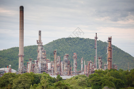 行业烟囱天空石油炼厂工形式业区观点图片