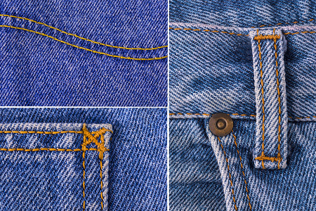 分段服饰蓝色牛仔裤纹理碎片剪接背景材料图片