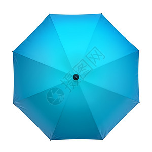 孤立在白色背景上的蓝雨伞3D插图降低夏天新的图片