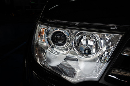 汽车细节现代汽车头灯LED前力量调音驾驶图片