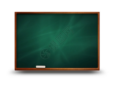 娱乐带粉笔的空黑板教学石背景图片
