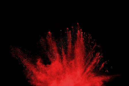 红烟雾速度颜色白背景的红粉末爆炸彩云多的灰尘爆炸有创造力的背景