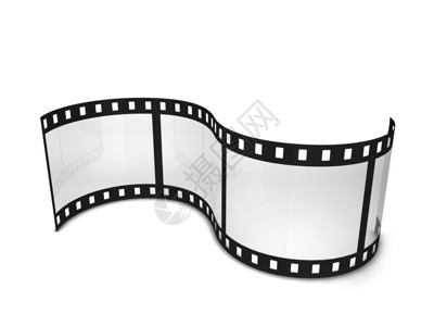 艺术条白色背景上孤立的电影片3d插图数字的图片
