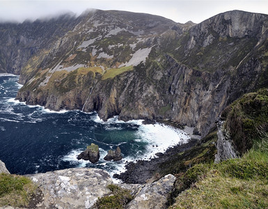 景观爱尔兰Donegal县Slieve联盟的裂缝自然海洋图片