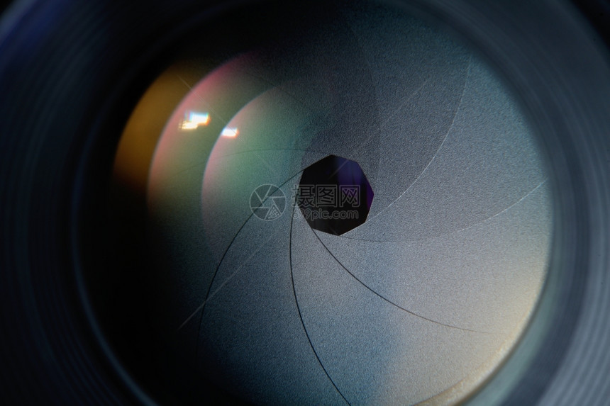 有反射的透镜隔膜宏击乐器照片图片