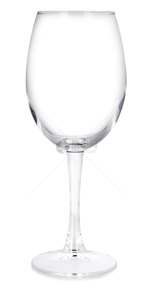 美丽的优雅饮料白色背景上孤立的空葡萄酒杯图片