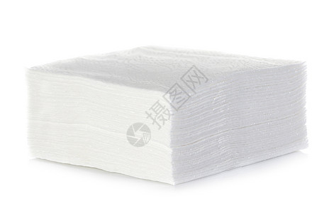 饮料餐巾纸隔离的白方巾持有者图片