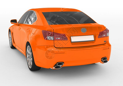 惠勒白色橙涂料有玻璃后左侧视图3D当代的行业图片