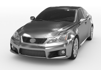 灰色汽车白色金属有色玻璃前左侧视图3D汽车辆设计图片