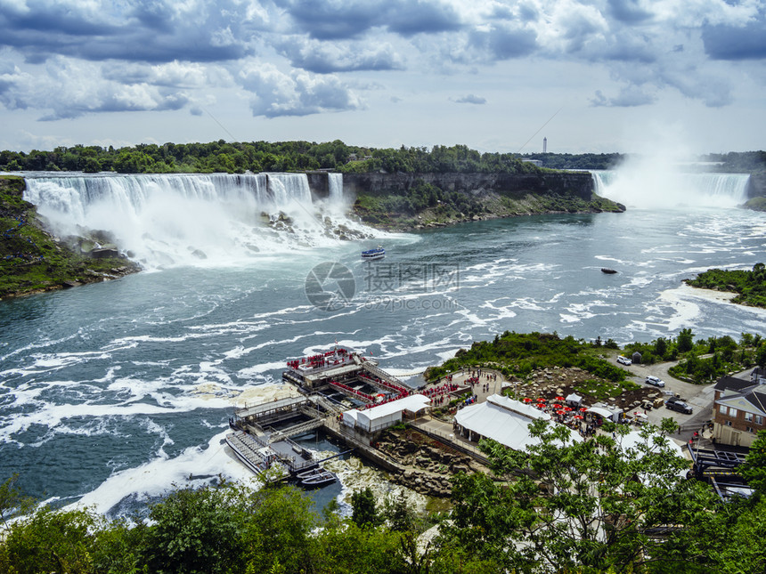河自然著名的从加拿大一侧拍摄的Niagara坠落照片图片