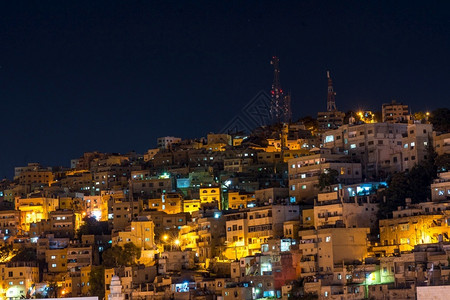 剧院家约旦首都安曼市的空中观察约旦首都亚洲人图片