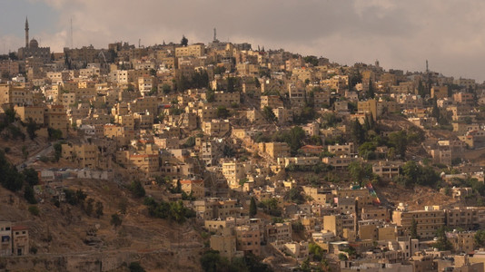 堡垒中间剧院约旦首都安曼市的空中观察约旦首都图片