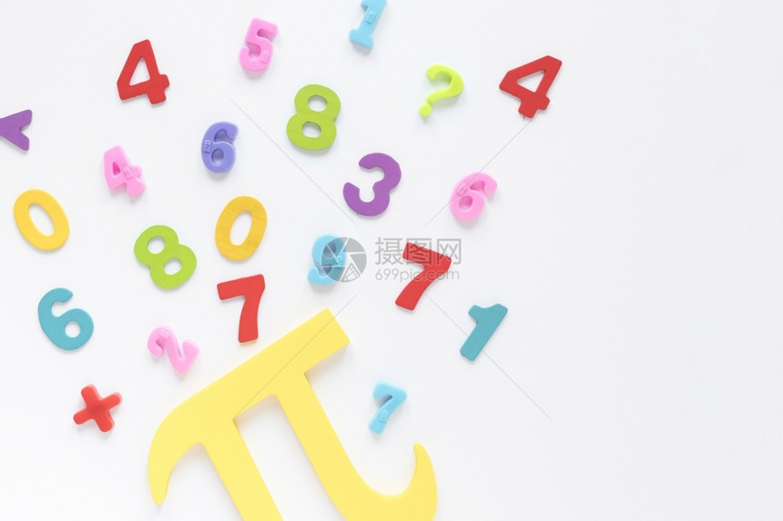 颜色彩数学字pi符号希腊语教育图片