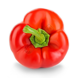 红色的孤立在白背景上的甜红辣椒农业保加利亚语图片