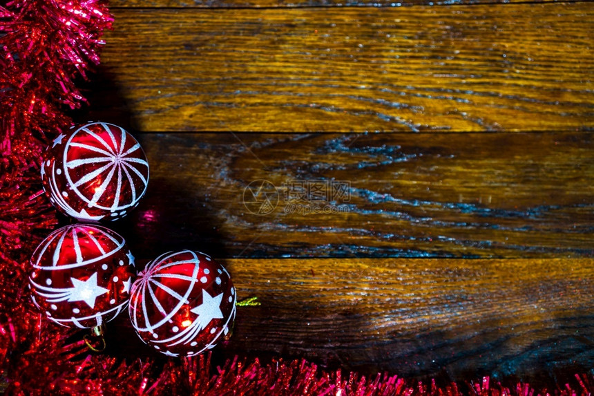 假期圣诞装饰品季节和首传统的丰富多彩图片