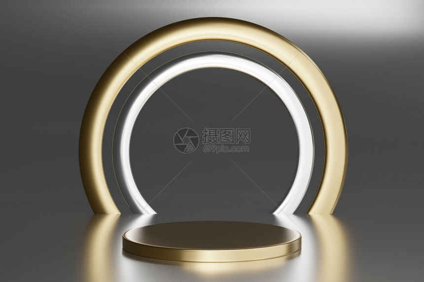 最小的座优质白色背景圆金环3D假冒模型的空首饰和圆金环图片