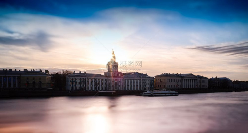 象征水平直线日落圣彼得堡玩具bokeh背景大教堂图片