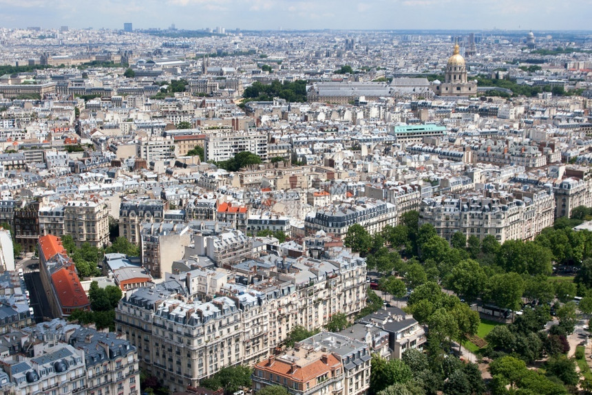 建筑的树木法国巴黎之景从埃菲尔铁塔中捕获爱图片