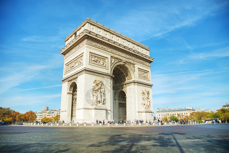 法国巴黎的埃托伊尔王宫法国是巴黎最有名的纪念碑之一位于戴高乐广场中心CharlesdeDaulle地标国民查尔斯背景