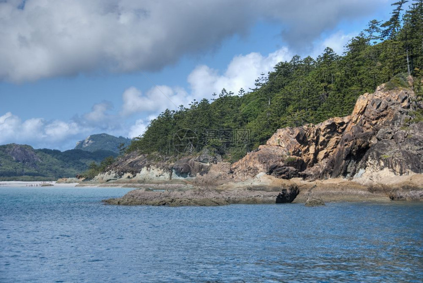 假期自然白天堂Whitsunday群岛白港海滩的景色令人惊艳图片